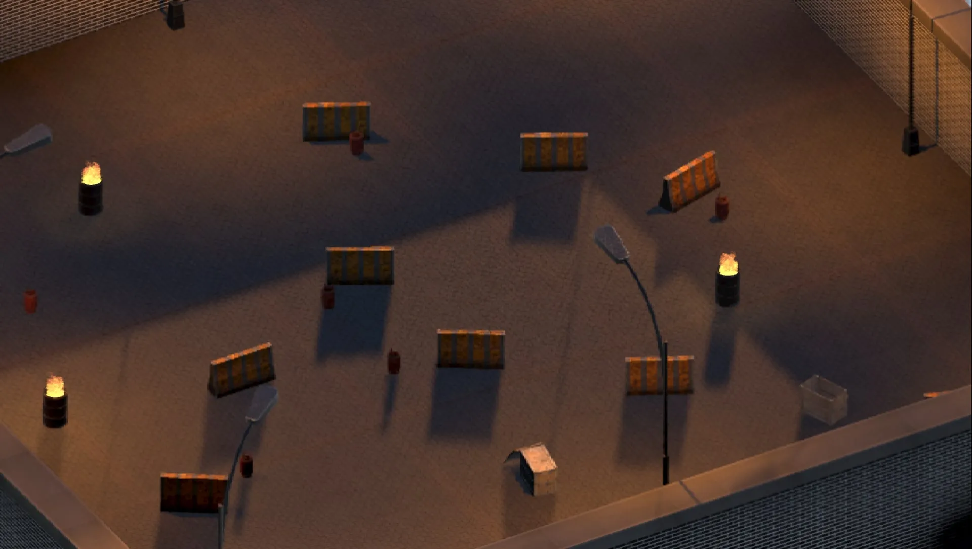 ArenaDusk, the PvP arena, at sundown.